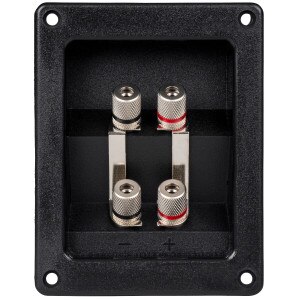 Bi-Amp Speaker Terminal Cup Satin Nickel Binding Post Banana Jack